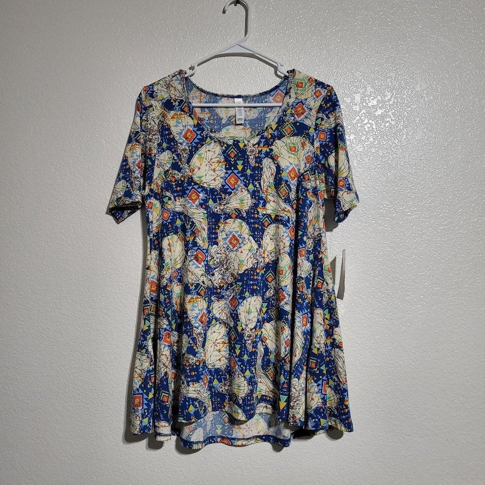 Disney Princesses Lularoe Perfect Tee‎ Shirt All Over Print Short Sleeves Top